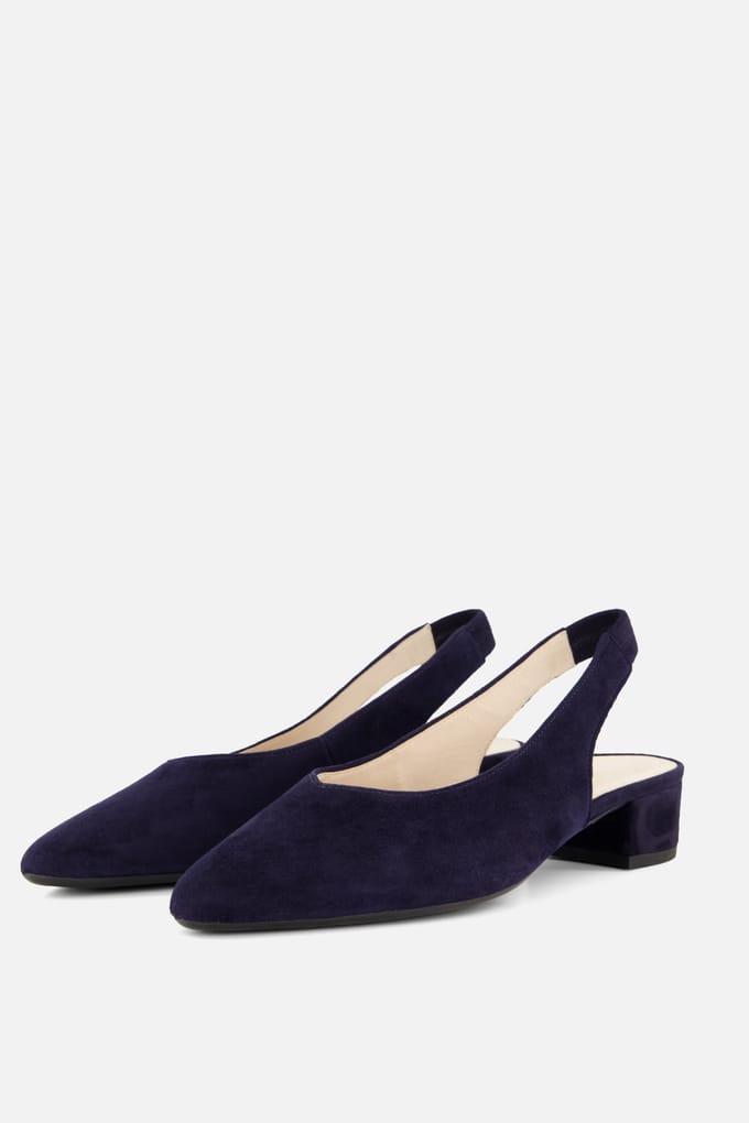 Gabor Slingbacks blauw Suède - Maat 6