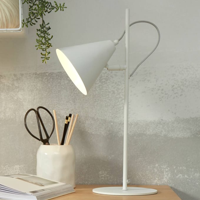 it's about RoMi Tafellamp Lisbon - Wit - 18x29x50.5cm - Modern