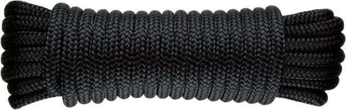 Luxe landvast U-rope 12mmx12m - Zwart