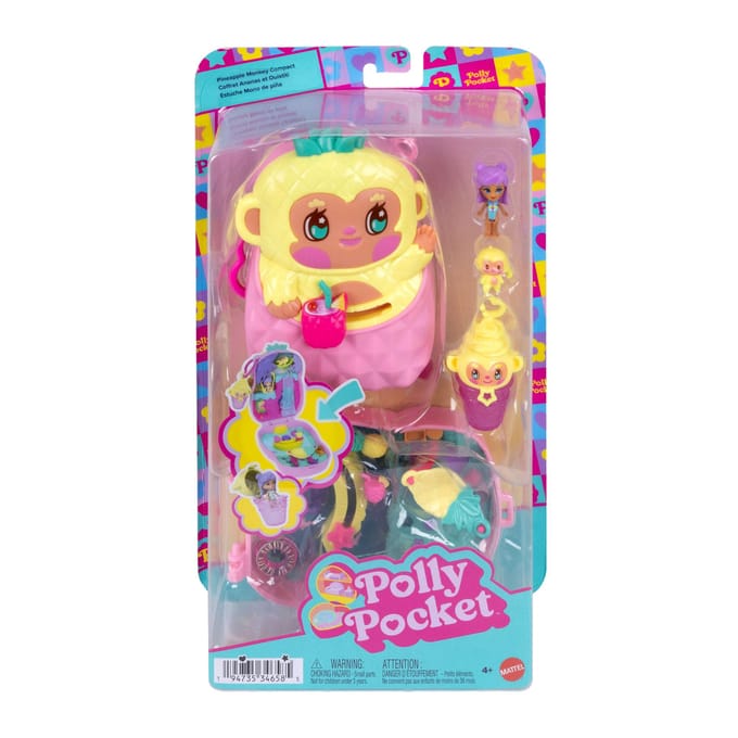 Polly Pocket Compactset Ananas en Aapje Speelsets