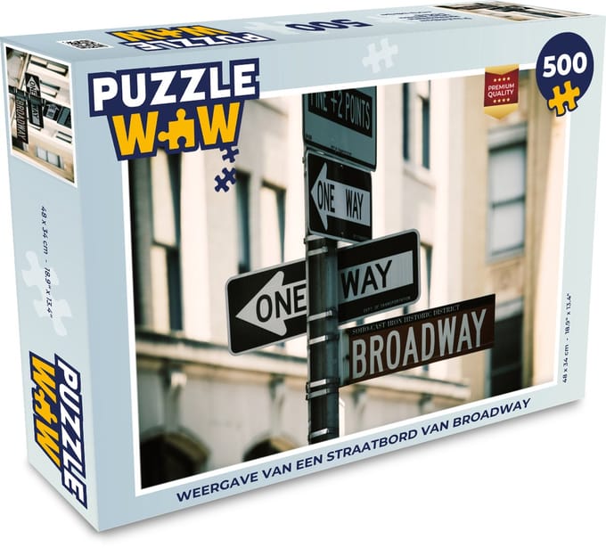 Puzzel New York - Manhattan - Broadway - Legpuzzel - Puzzel 500 stukjes
