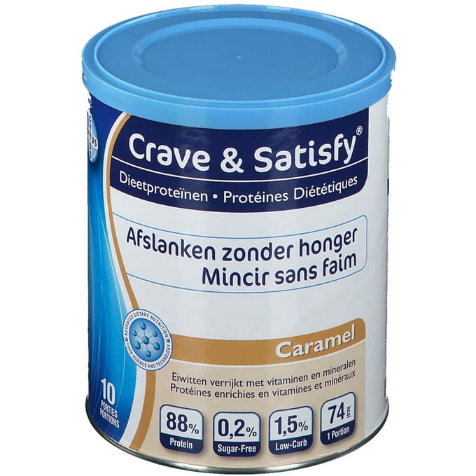 Crave & Satisfy Dieetproteinen Karamel Pot 200g