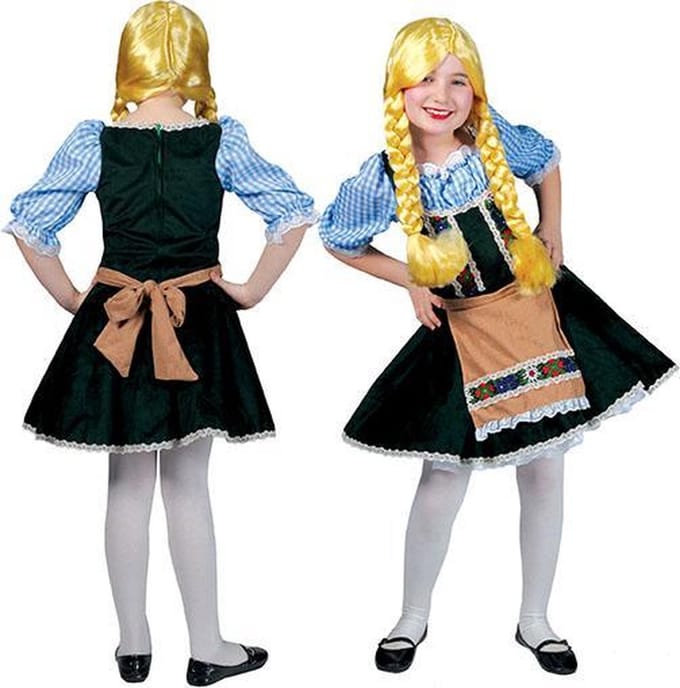 Tiroler Jurkje Met Blouse Meisje - Maat 128