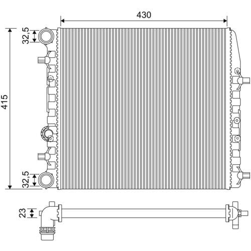 Radiator, motorkoeling VALEO 733062