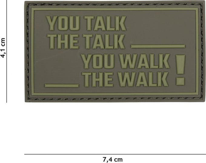 101 Inc Embleem 3D Pvc You Talk, The Talk Groen  19026