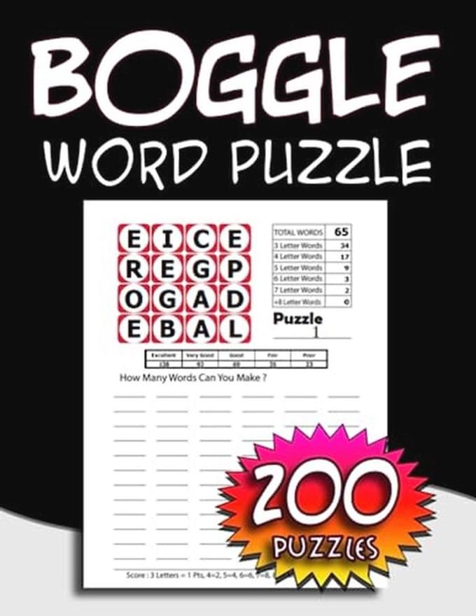 Boggle Woordpuzzel: 200 Puzzels voor Eindeloos Woordplezier