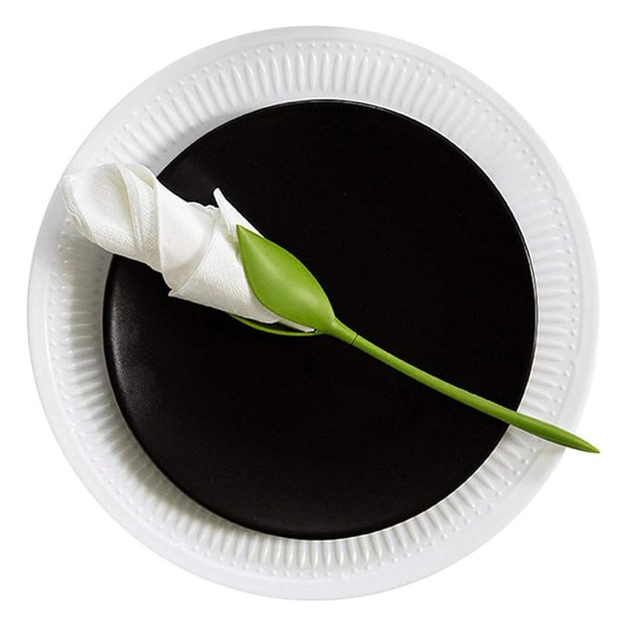 1 Stuk Servethouder Tissue Bloem Servethouder Roos Tissue Bloem Gereedschap Rol Bloem Romantisch Bord white