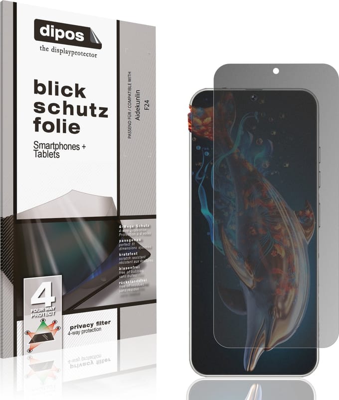 dipos – Matte Privacy Screenprotector geschikt voor Aidekunlin F24 | Anti-Spy Beschermfolie