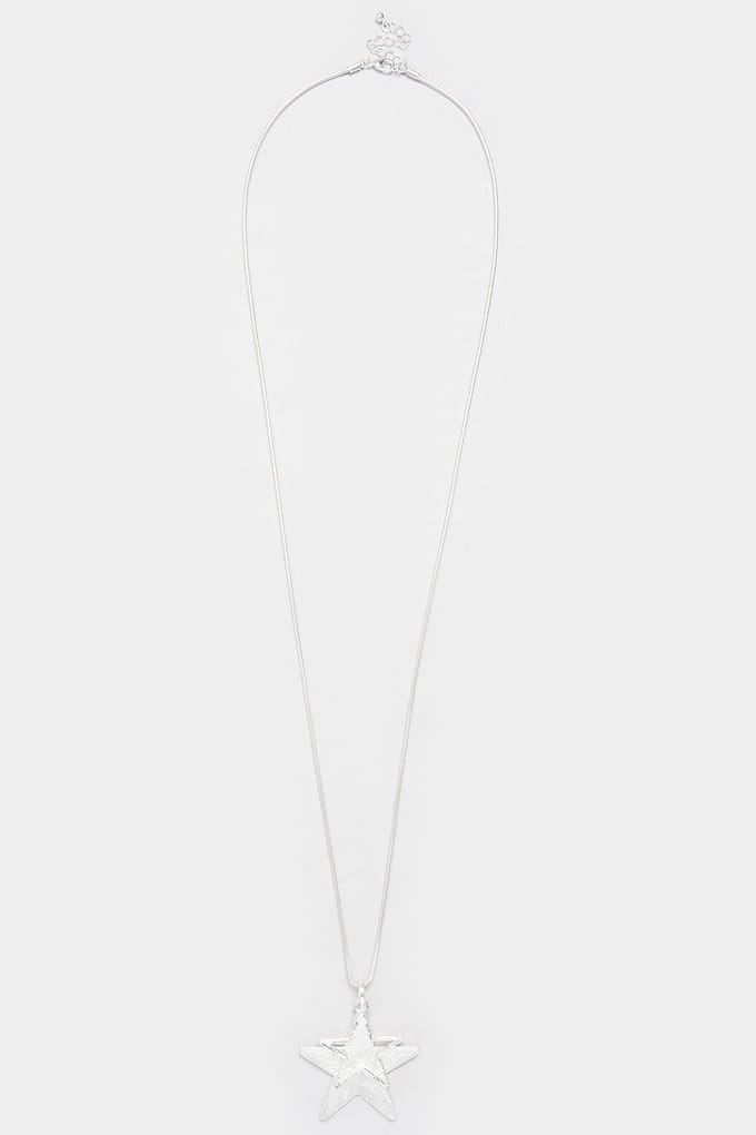Yours Zilverkleurige Lange Ketting Met Dubbele Stersize One Size