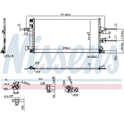 Condensator, airconditioning NISSENS 941434
