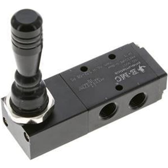 5/3 G1/4'' (G1/8'') Middendruk Handbediende Hefboomklep 0-8bar/0-112psi E.MC