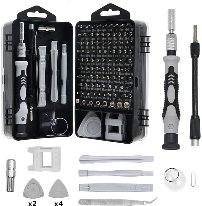 Set van 115 schroevendraaiers - Sterk magnetische precieze kruiskopbits - Multifunctioneel reparatiegereedschap