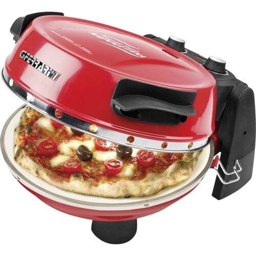 G3 Ferrari Pizzeria Snack Napoletana Rood - Pizzaoven - 400°C - 2 Vuurvaste Pizzastenen Ø31 cm - Pizza in 5 Minuten