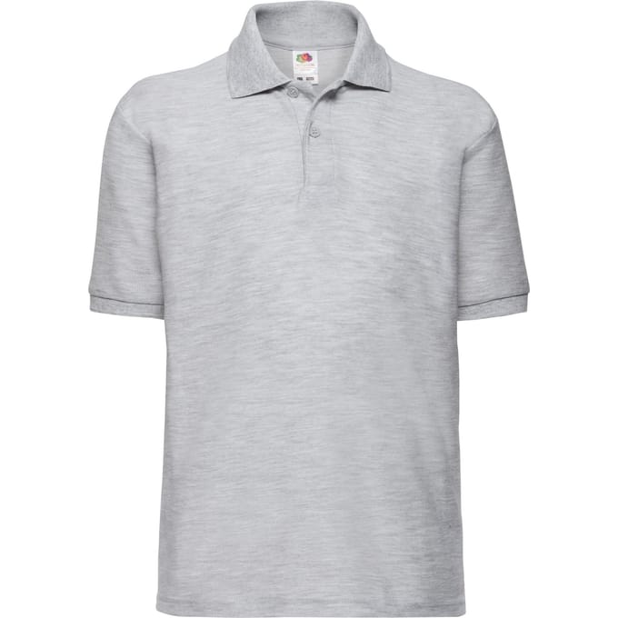 Fruit of the Loom Kinder/Kinder 65/35 Poloshirt (Heide Grijs)