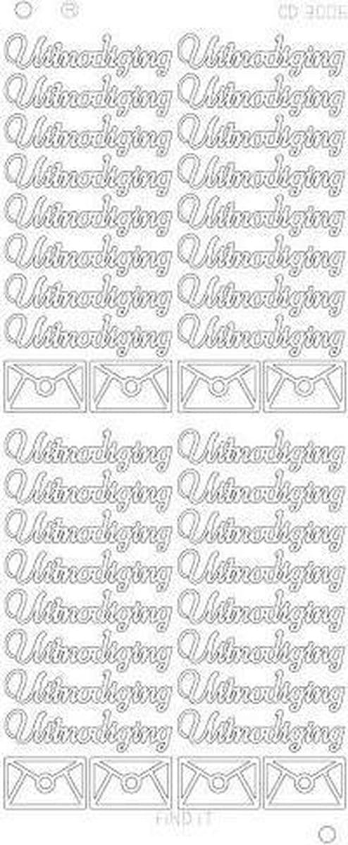 Uitnodiging platinum - Zilver 1 stuks
