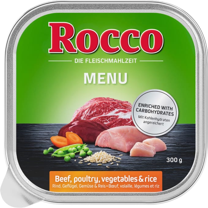 Rocco Menu 9 x 300g Hondenvoer - Rund met Gevogelte