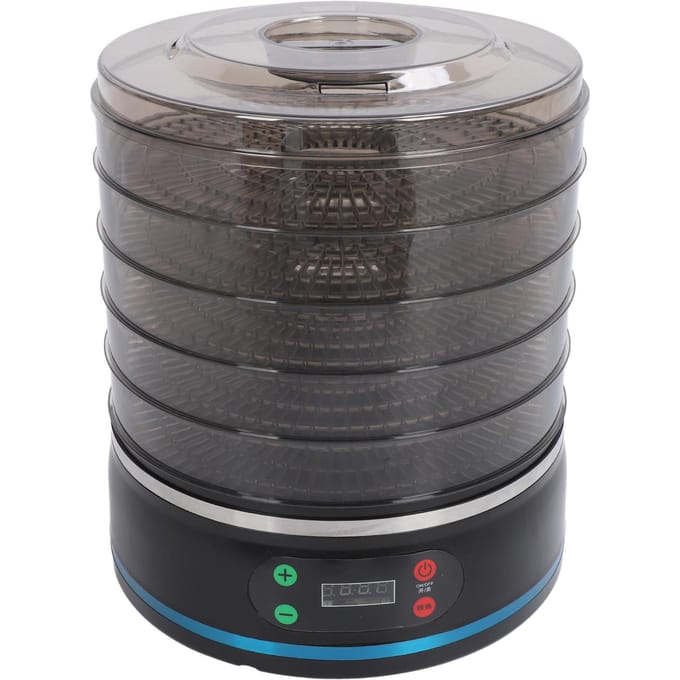 5 Lades Voedseldehydrator Machine Gedroogde Vruchtenmachine Dehydrateer Beef Jerky Vlees Paddenstoelen Vruchten L gray