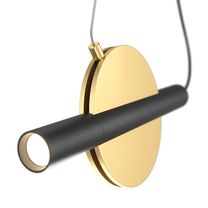 Maytoni Enigma LED hanglamp, verstelbaar, messingkleurig
