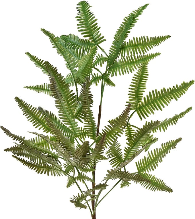 Kunstvaren kunstplant varenbladeren groen 44cm