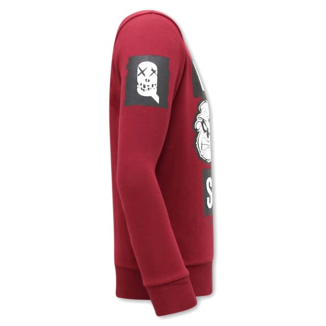 Heren Sweater met Print - Terror Beagle Boys - Bordeaux