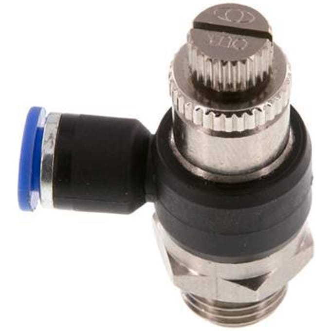 L-stuk Regelventiel 6 mm - G1/4'' Regeling-Uit Messing/Nylon
