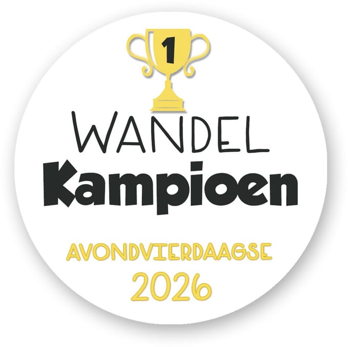 25 x Stickers avondvierdaagse - Wandel Kampioen 2027- vierdaagse - Wandelen - Avond4Daagse - Sluitstickers Pimp Studio