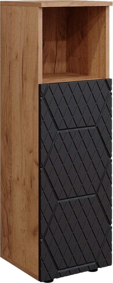 Vicco Irma Midikast – 30 x 95 cm Antraciet met honingraatstructuur