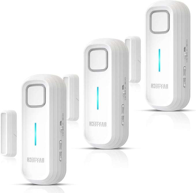 Deur raam alarm - Inbraak sensor - Huis beveiligen - 120 dB geluidssignaal - Set van 3 - Wit