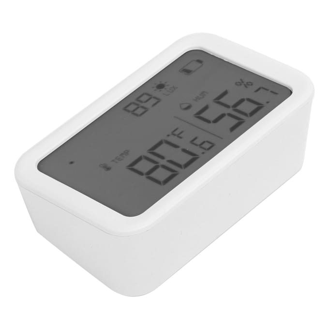 Temperatuur- en Vochtigheidssensor voor TUYA met Intelligente Schakelaar LCD-Paneel Huishouden 1.5V gray