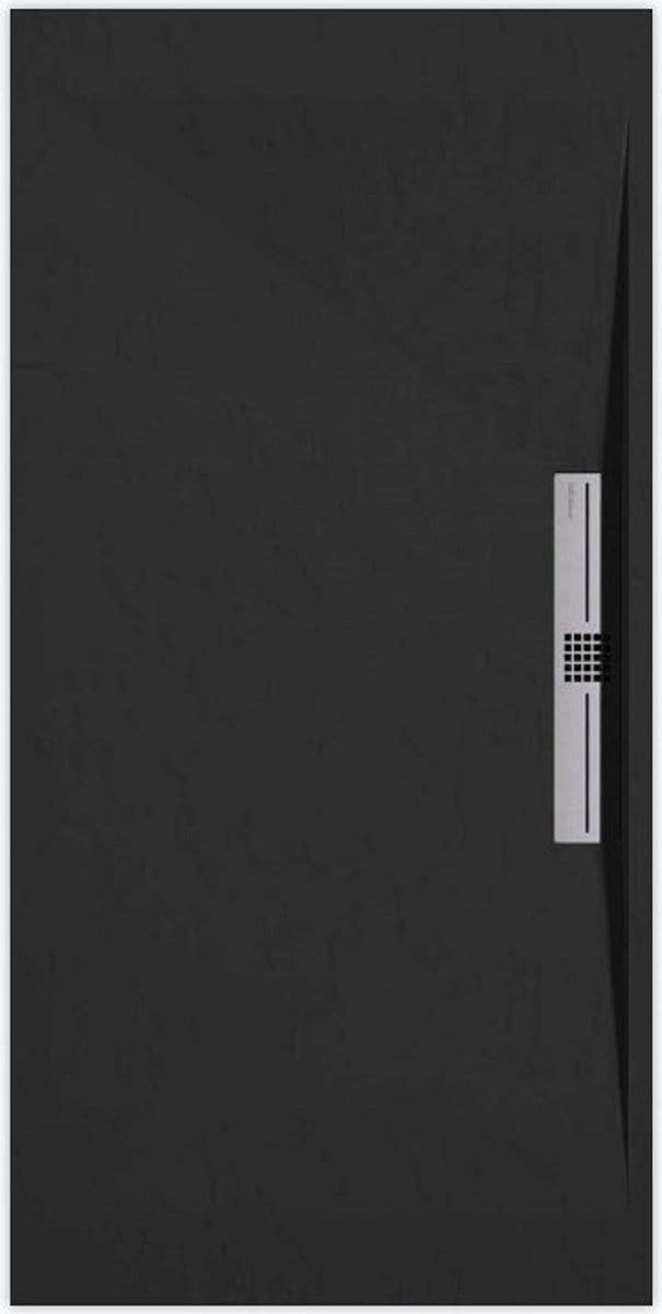 Sanifun douchebak Stone Side Black Slate 900 x 700 S