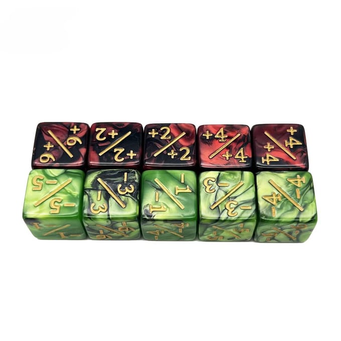 Lot de 10 dés compteurs D6 compatibles avec les accessoires de jeux de cartes black