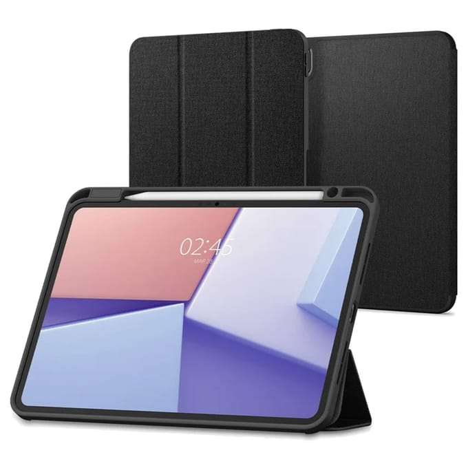Spigen Urban Fit Bookcase voor de Apple iPad Pro 11 (2025) M5 / (2024) M4 - Zwart