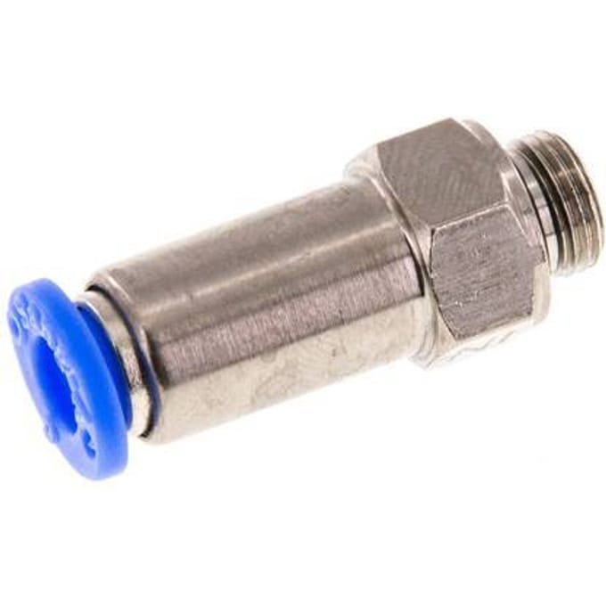 6mm & G1/8'' Regeling-Uit Vernikkeld Messing/PBT Terugslagklep Insteekkoppeling Buitendraad 0.2-10 bar