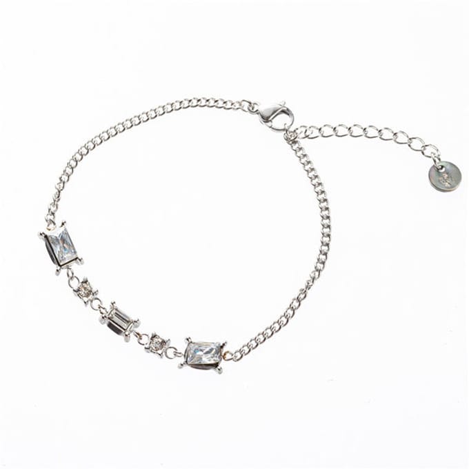 Go Dutch Label Armband (sieraad) schakel en gekleurde stenen Silver B2738-1
