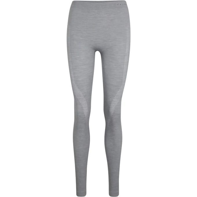 FALKE Wool-Tech Long Tights sneldrogend wol functioneel lang functioneel ondergoed heren grijs - maat XL
