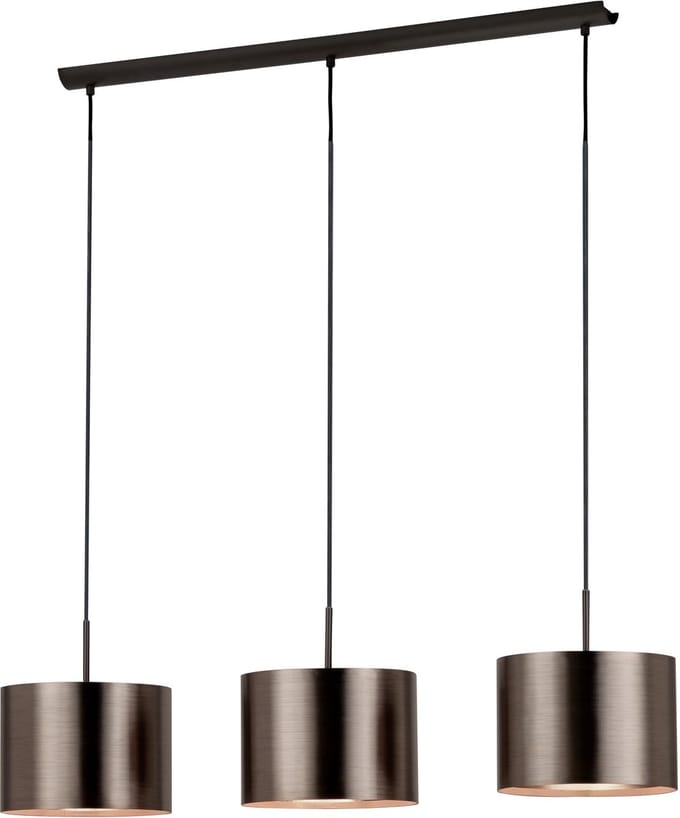 EGLO Saganto 1 - hanglamp - 3-lichts - E27 - bruin/koperkleurig