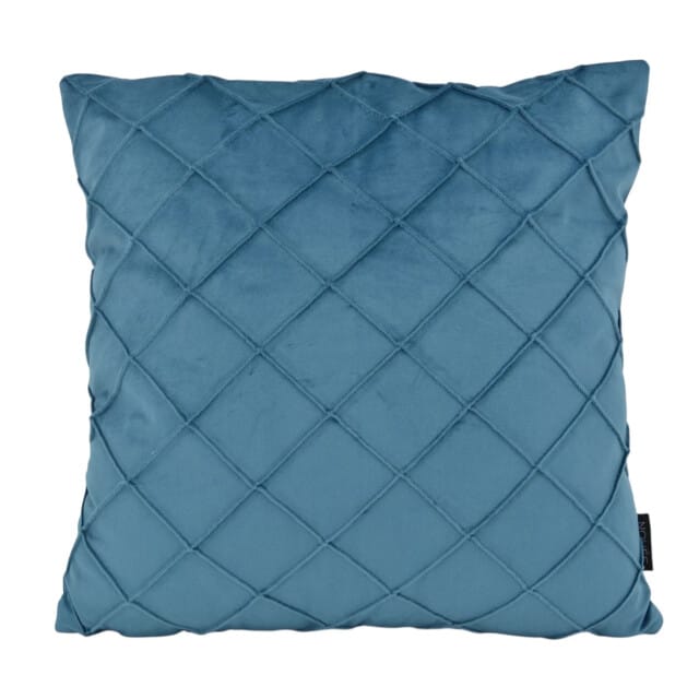 NOVÉE Sierkussen velvet cross petrol | 45x45 cm | velvet/polyester