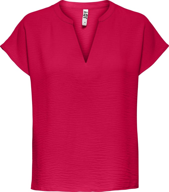 JDY Dames Effen Korte mouw Blouse Basis V-hals Bluseshirt Top JDYLION