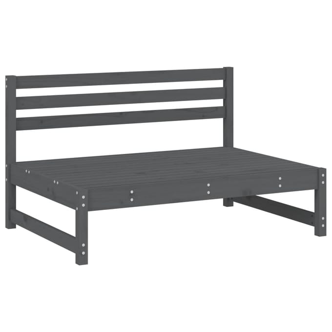 vidaXL - 2-delige - Loungeset - massief - grenenhout - grijs