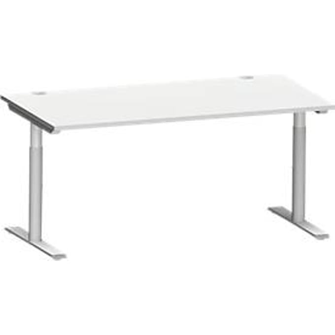Schäfer Shop Genius MODENA FLEX bureau, 1600 x 800 mm, lichtgrijs