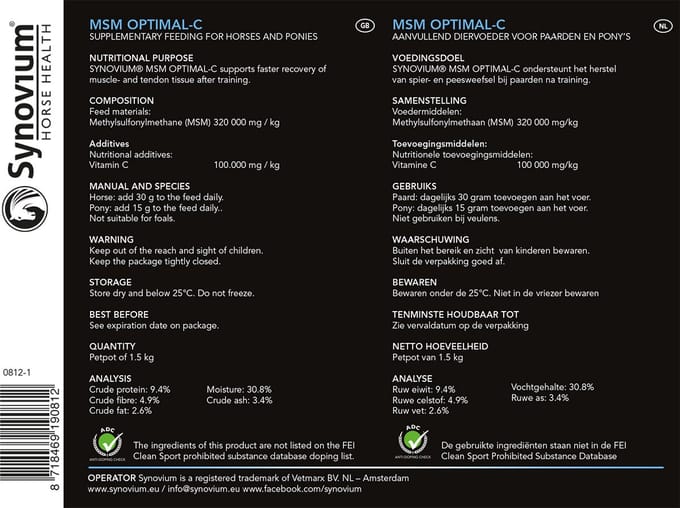 Synovium MSM Optimal-C - 1.,5 kg