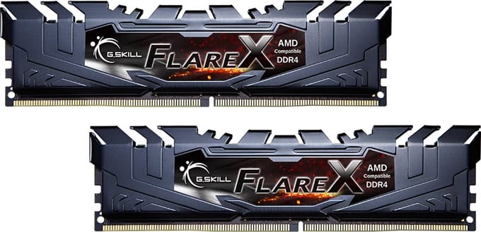G.Skill Flare X DDR4-3200 - 32GB - CL16 - Dual Channel (2 pcs) - AMD Optimized - Zwart