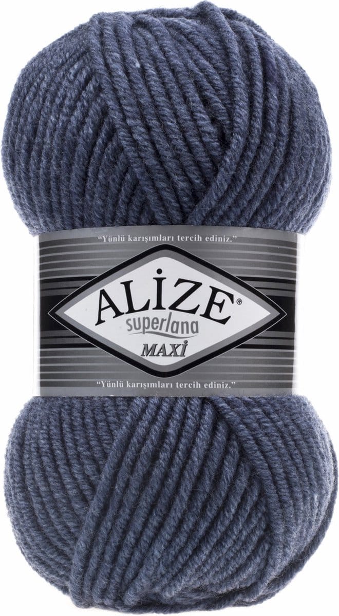 Alize Superlana Maxi 203 Denim Melange Pakket 5 Bollen 500 Gram