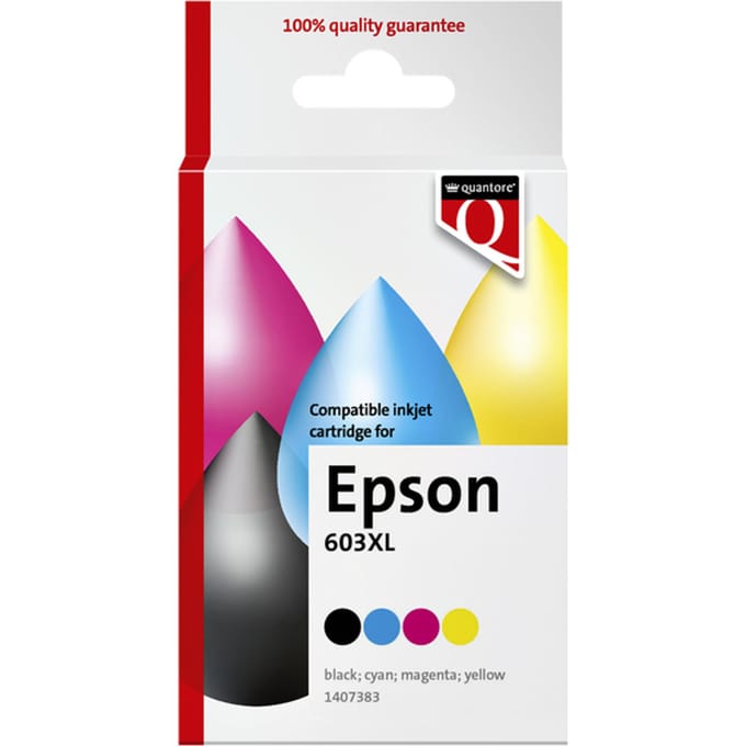Inktcartridge Quantore alternatief tbv Epson 603XL zwart + 3 kleuren