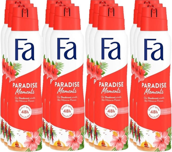 Fa Paradise Moments Deodorant Spray 150ml - Voordeelverpakking 12 stuks