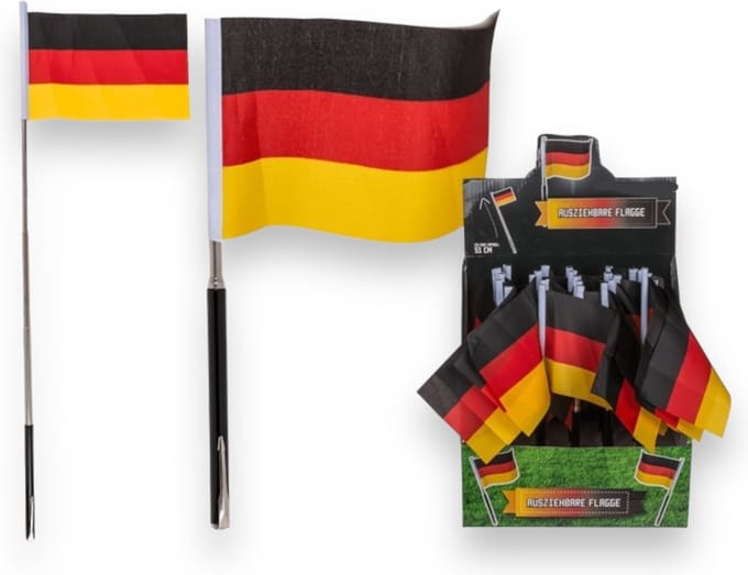 Uitschuifbare Duitse Vlag Met Metalen Steel Met Klip