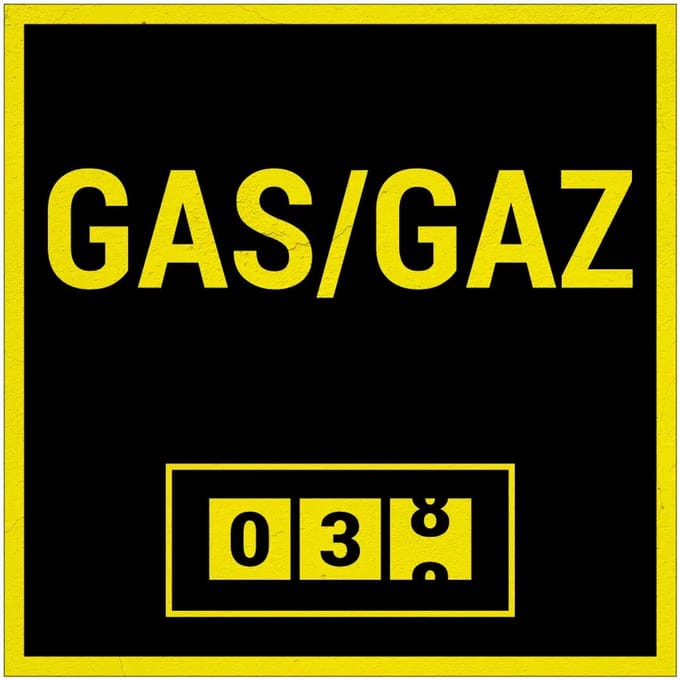 Gasmeter bord | Forex Re materiaal | 20 x 20 cm
