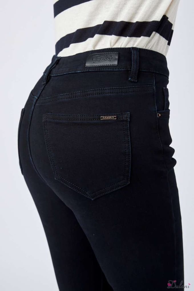 Broek Toxik3 met hoge taille navy fleece H2635