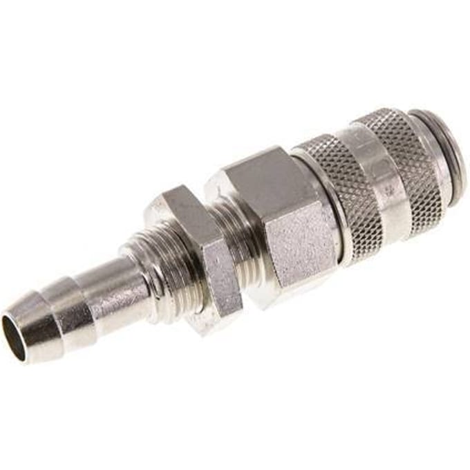 Vernikkeld Messing DN 5 Luchtkoppeling Snelkoppeling 8 mm Slangpilaar Schotkoppeling