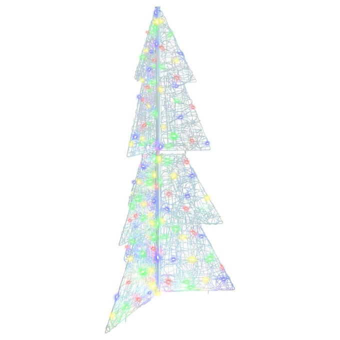 vidaXL Kerstboom 160 LED's Multikleur 150 cm Acryl